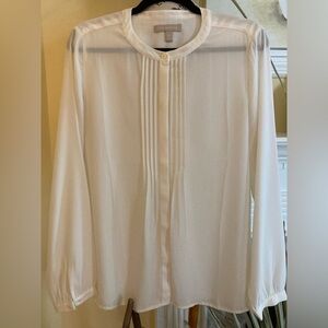 Banana Republic silky ivory blouse, medium